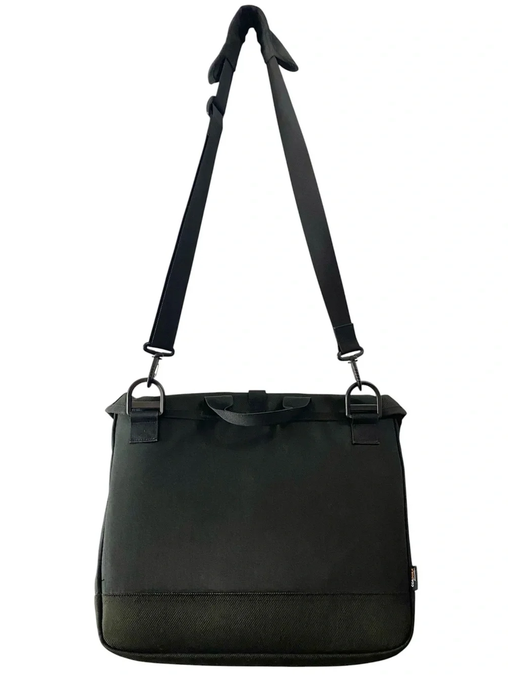 Filson Black Messenger Bag with Front Pockets